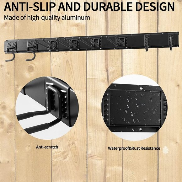 Garage Tool Organizer Wall Mount, 11 PCS Garden Tool Rack Storage - Picture 6 of 9